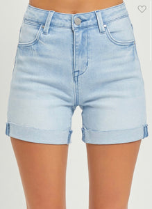 One For Me High Rise Cuffed Shorts