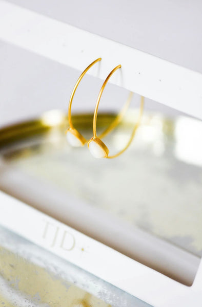 Skylar Stone Hoops {Color Options}