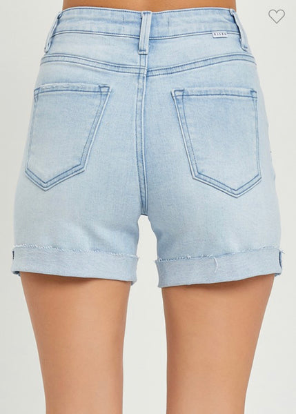 One For Me High Rise Cuffed Shorts