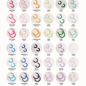 Colorful Acrylic Hoop Earrings {Color/Size Options}