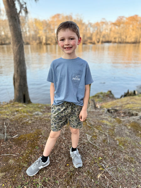 Backwoods Camo Shorts -Youth