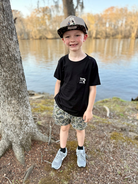 Backwoods Camo Shorts -Youth