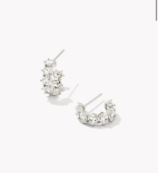 Cailin Crystal Huggie Earrings {Color Options}