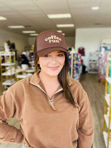 Coffee Run Trucker Hat {Color Options}