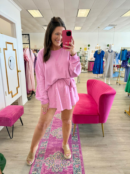 Candy Hearts Pearl Skort Set