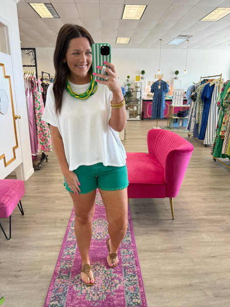 Keely Frayed Shorts {Color Options}