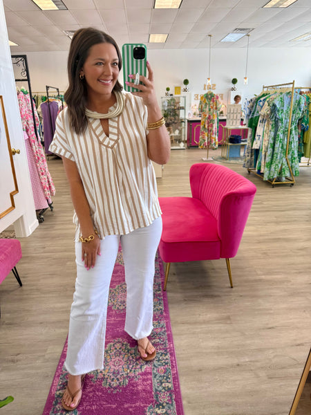 Kenleigh Frayed Straight Pants