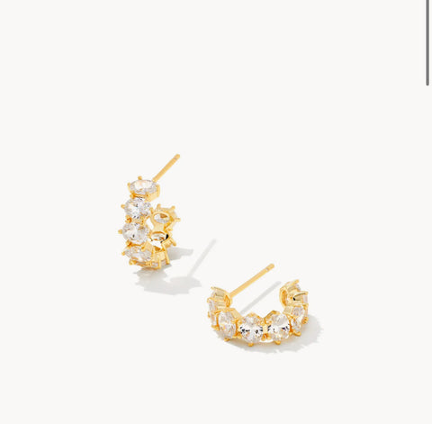 Cailin Crystal Huggie Earrings {Color Options}