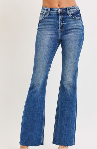 Kennedy High Rise Flare Raw Hem Jeans