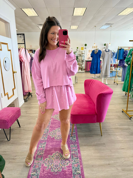 Candy Hearts Pearl Skort Set