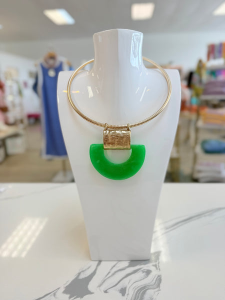 Serpentine Collar Necklace W/ Pendant {Color Options}