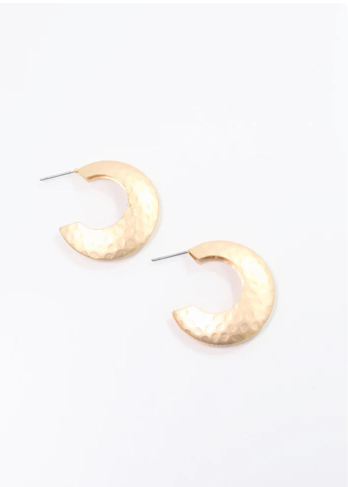 Melodie Hammered Hoop Earrings