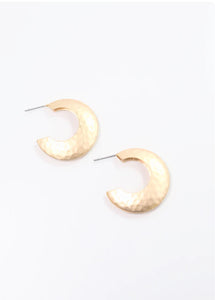 Melodie Hammered Hoop Earrings