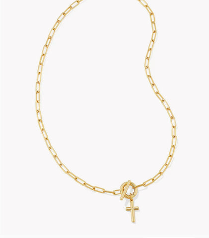 Cross Link And Chain Necklace