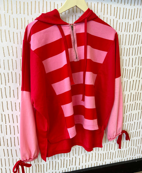 Lover’s Corner Stripe Hoodie Pullover