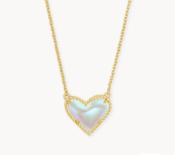 Ari Heart Pendant Necklace {Color Options}