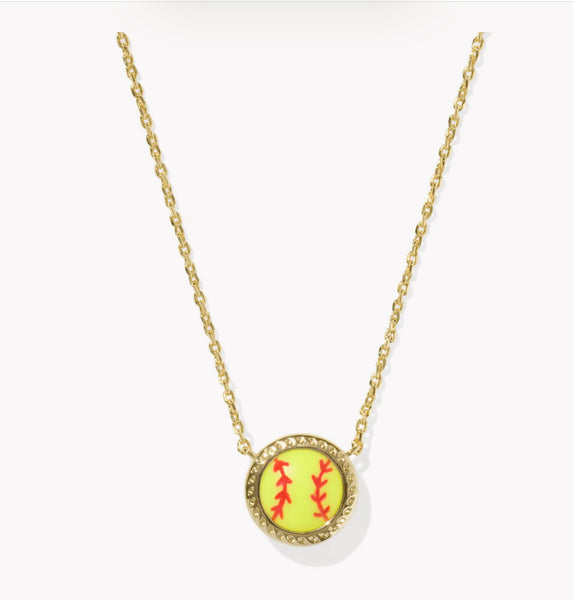 Softball Pendant Necklace {Color Options}