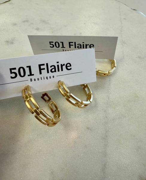 Medium Gold Hoops {Design Options}