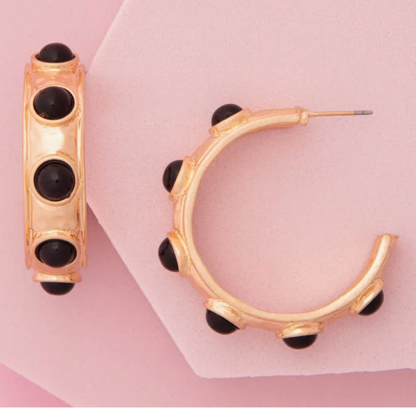 Stone Hoops {Color Options}