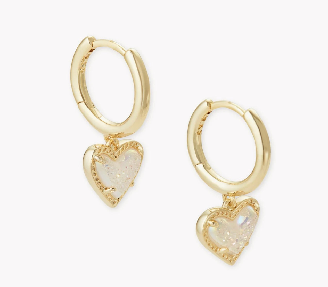 Ari Heart Huggie Earrings {Color Options}