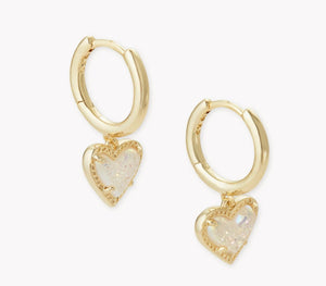 Ari Heart Huggie Earrings {Color Options}