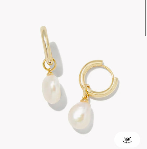Willa Pearl Huggie Earrings
