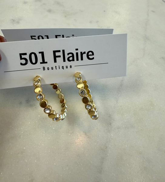 Medium Gold Hoops {Design Options}