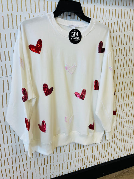 Sarah Hearts Sweatshirt