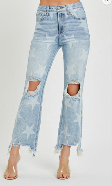 Star Of The Show Straight Crop Jeans