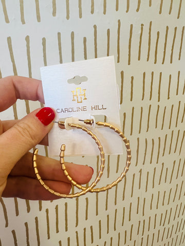 Holden Textured Hoop Earrings