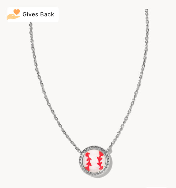 Baseball Pendant Necklace {Color Options}