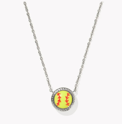 Softball Pendant Necklace {Color Options}