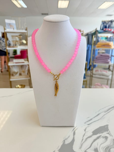 Beaded Fish Necklace {Color Options}