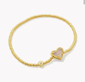 Aria Heart Stretch Bracelet {Color Options}
