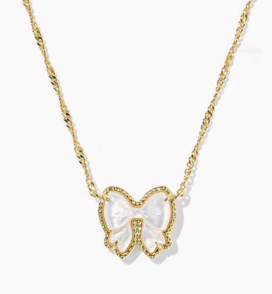 Haley Bow Pendant Necklace {Color Options}