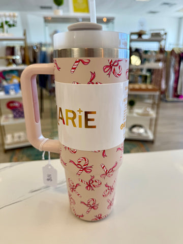 Candy Cane Bows 30oz Tumbler
