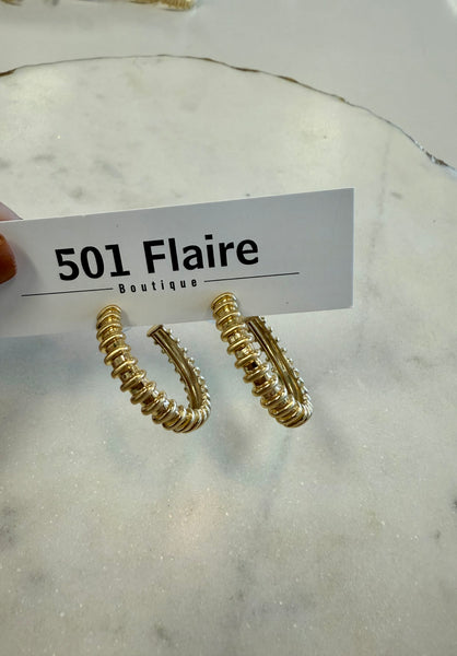 Medium Gold Hoops {Design Options}