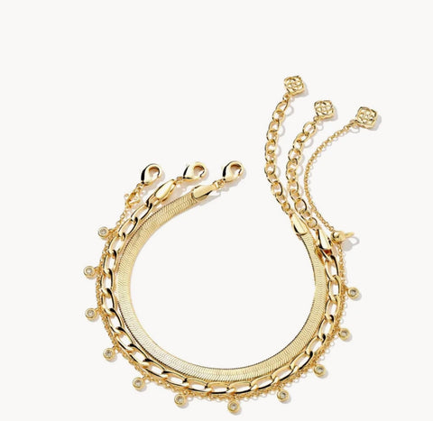 Kassie Set Of 3 Chain Bracelet
