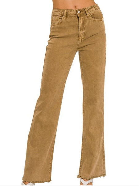 Whitney Frayed Straight Pants