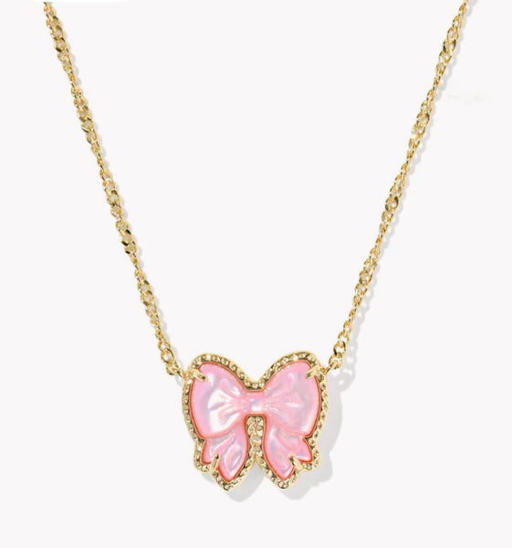Haley Bow Pendant Necklace {Color Options}