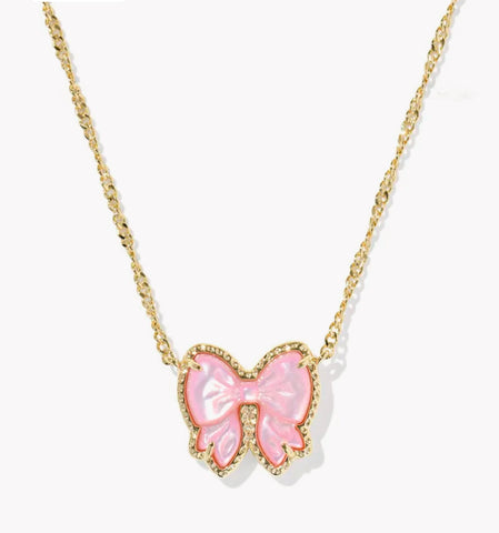 Haley Bow Pendant Necklace {Color Options}