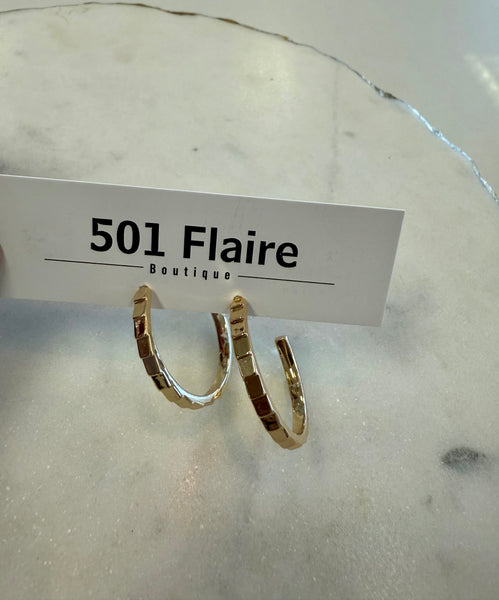 Medium Gold Hoops {Design Options}
