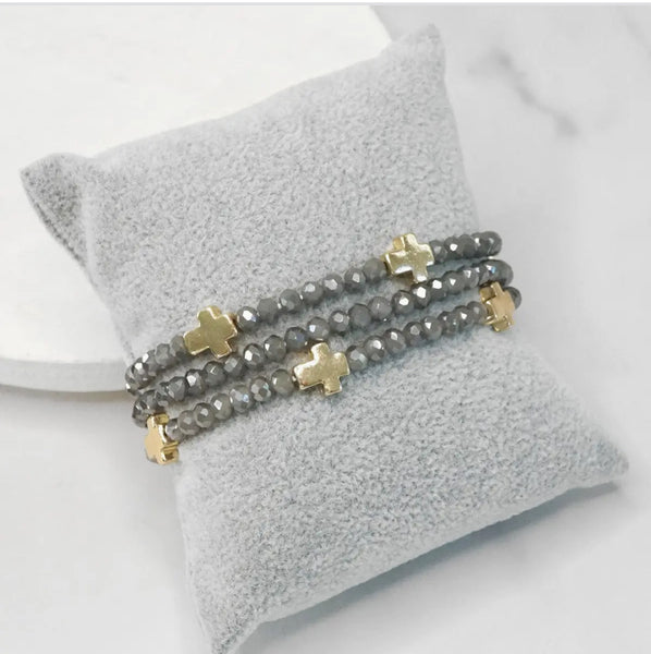 Beaded Cross Stack {Color Options}