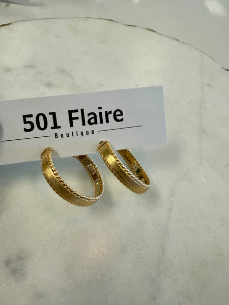 Medium Gold Hoops {Design Options}