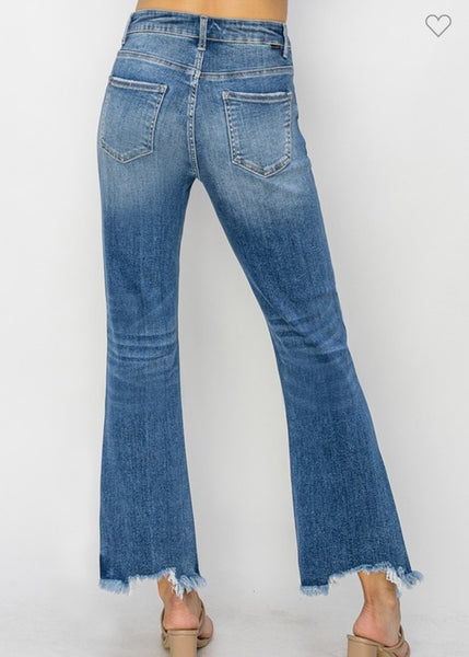 Cleo High Rise Crop Flare Jeans