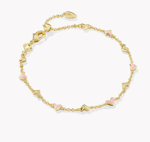Haven Heart Delicate Chain Bracelet {Color Options}