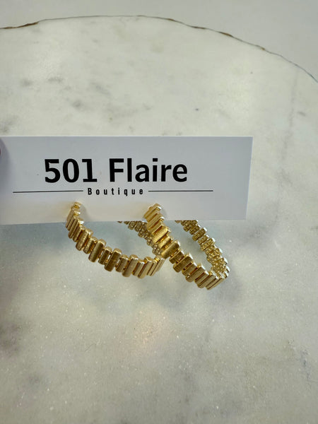 Medium Gold Hoops {Design Options}