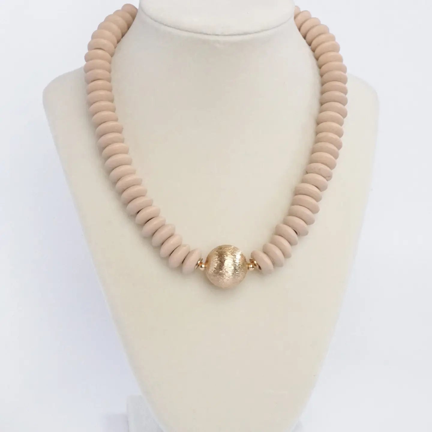 Wood Beaded Necklace {Color Options}