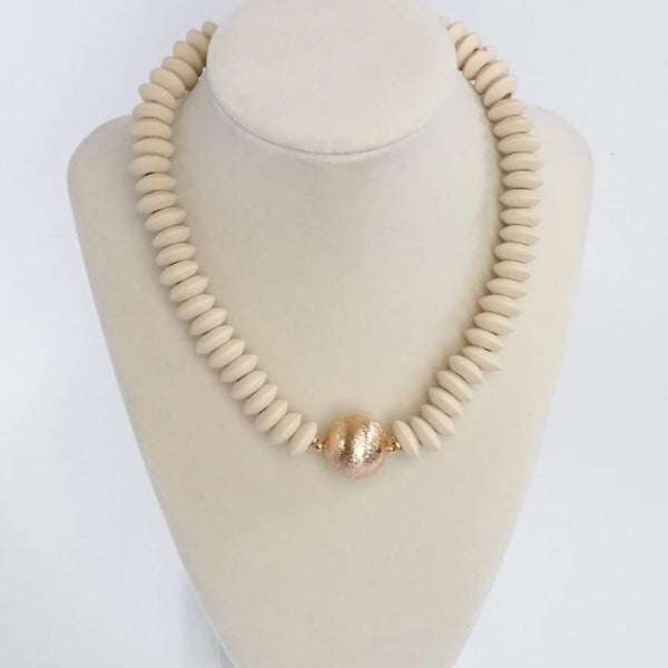 Wood Beaded Necklace {Color Options}