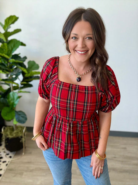 Plaid About You Top